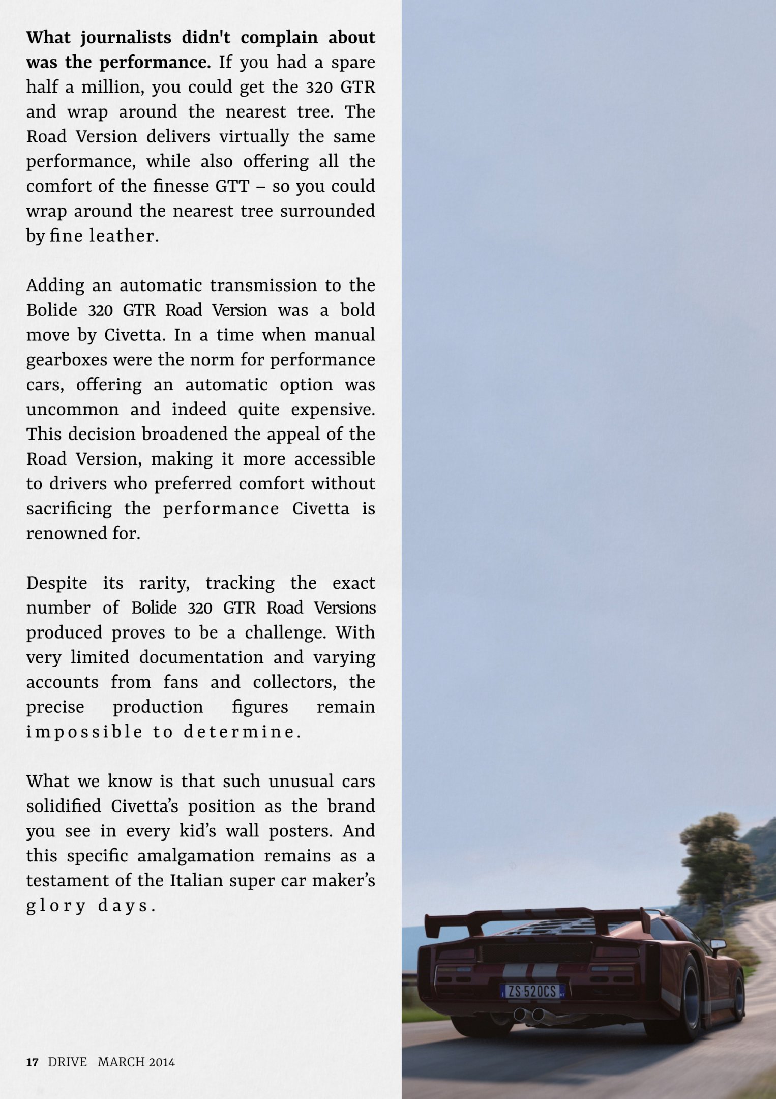 Bolide GTR Stradale Review Page 3